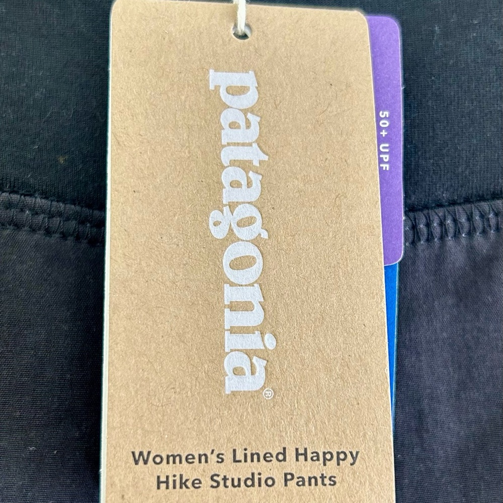 NWT Patagonia Women's Black Happy Hike Studio Pants Size XL 50+ UPF - Picture 7 of 10